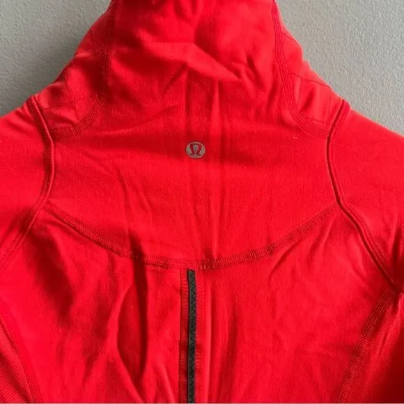 Lululemon Run Toasty Tech Pullover Love Red Size 6 1/4 Zip Running Jacket Shirt - Picture 10 of 15